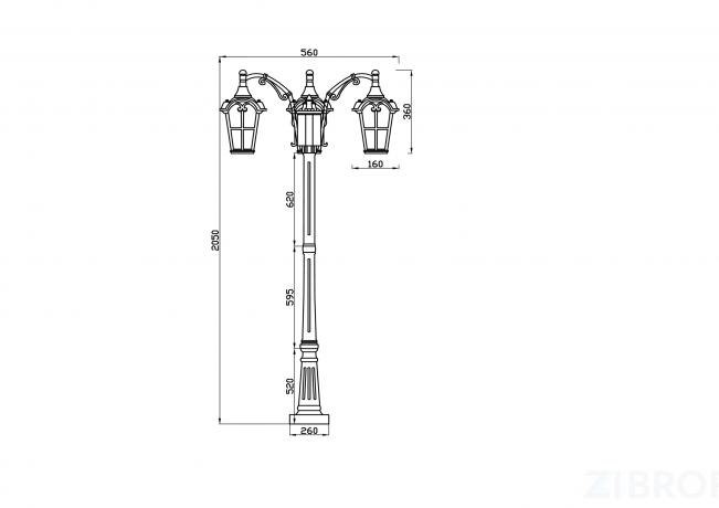 Ландшафтный светильник Outdoor O413FL-03BZ