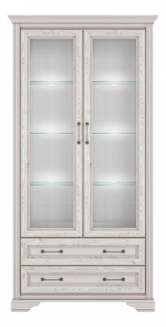 Шкаф-витрина Стилиус с подсветкой B169-REG2W2S лиственница сибирская BRW_UT-70005292