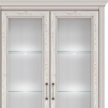 Шкаф-витрина Стилиус с подсветкой B169-REG2W2S лиственница сибирская BRW_UT-70005292