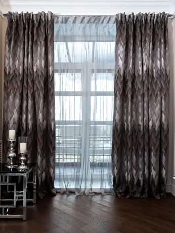121GD-ROMA-TUL SER Тюль ROMA серый 275*320см