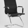 Кресло офисное TopChairs Visit черное в обивке из экокожи