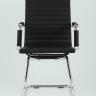 Кресло офисное TopChairs Visit черное в обивке из экокожи