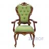 Стул Lorans MK-5436-СO с подлокотниками (цвет патины: золото) 53х5050х112 см Карамельный дуб