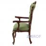 Стул Lorans MK-5436-СO с подлокотниками (цвет патины: золото) 53х5050х112 см Карамельный дуб