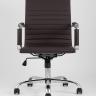Компьютерное кресло TopChairs City S офисное коричневое, обивка экокожа, механизм качания и регулировки по высоте
