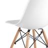 Обеденная группа стол Rondо раскладной 100-135*100 см белый, 4 стула Eames белые