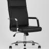 Компьютерное кресло TopChairs Original офисное черное в обивке из экокожи, механизм качания Top Gun