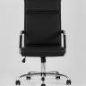 Компьютерное кресло TopChairs Original офисное черное в обивке из экокожи, механизм качания Top Gun
