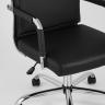 Компьютерное кресло TopChairs Original офисное черное в обивке из экокожи, механизм качания Top Gun