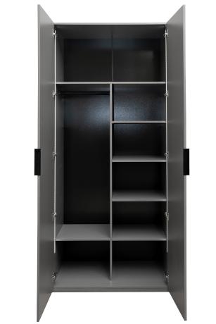 GD-10013/2-6 Шкаф Alto двухд с полками, цвет серый Кобальт, фасад глухой 100*57*228.5см