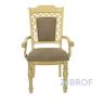 Стул Charlize MK-4521-IV с подлокотниками (цвет патины: коричневый) 51х56х103 см Слоновая кость
