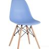 Стул Eames DSW голубой, литой полипропилен, стальной каркас, массив бука
