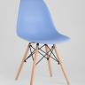 Стул Eames DSW голубой, литой полипропилен, стальной каркас, массив бука