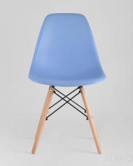 Стул Eames DSW голубой, литой полипропилен, стальной каркас, массив бука