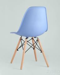 Стул Eames DSW голубой, литой полипропилен, стальной каркас, массив бука