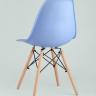 Стул Eames DSW голубой, литой полипропилен, стальной каркас, массив бука