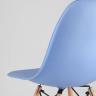 Стул Eames DSW голубой, литой полипропилен, стальной каркас, массив бука