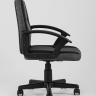 Компьютерное кресло TopChairs Comfort офисное черное в текстильной обивке с механизмом регулировки по высоте